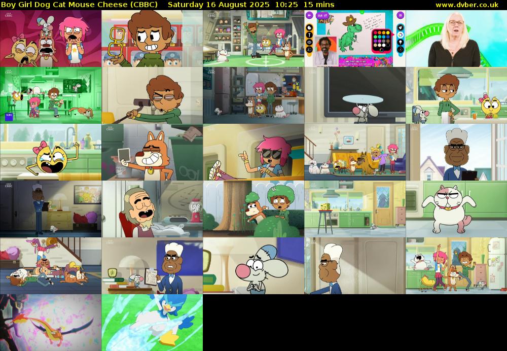 Boy Girl Dog Cat Mouse Cheese (CBBC) Saturday 16 August 2025 10:25 - 10:40
