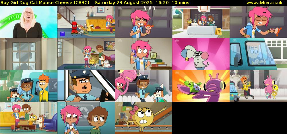 Boy Girl Dog Cat Mouse Cheese (CBBC) Saturday 23 August 2025 16:20 - 16:30