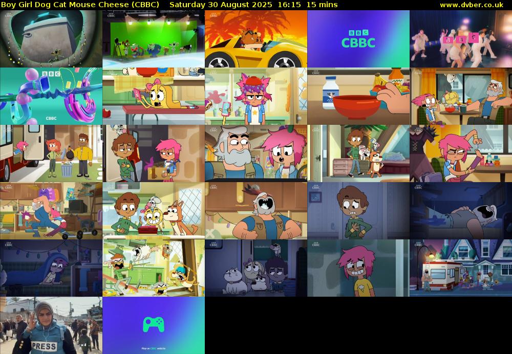 Boy Girl Dog Cat Mouse Cheese (CBBC) Saturday 30 August 2025 16:15 - 16:30