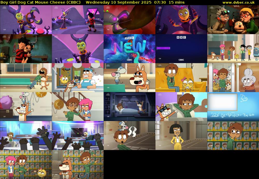 Boy Girl Dog Cat Mouse Cheese (CBBC) Wednesday 10 September 2025 07:30 - 07:45