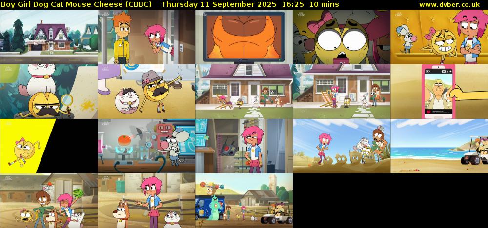 Boy Girl Dog Cat Mouse Cheese (CBBC) Thursday 11 September 2025 16:25 - 16:35