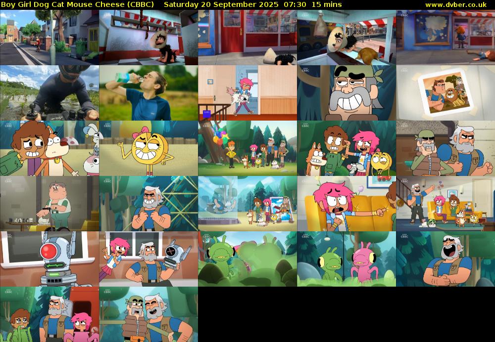Boy Girl Dog Cat Mouse Cheese (CBBC) Saturday 20 September 2025 07:30 - 07:45