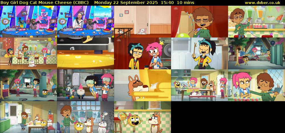 Boy Girl Dog Cat Mouse Cheese (CBBC) Monday 22 September 2025 15:40 - 15:50