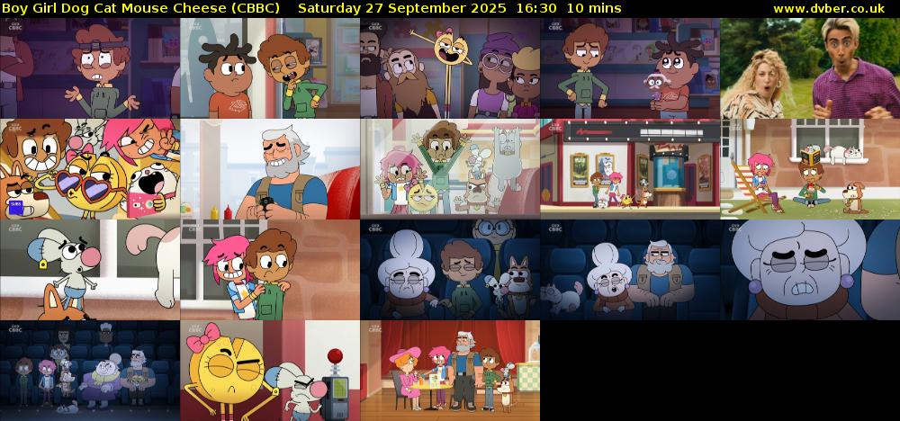 Boy Girl Dog Cat Mouse Cheese (CBBC) Saturday 27 September 2025 16:30 - 16:40