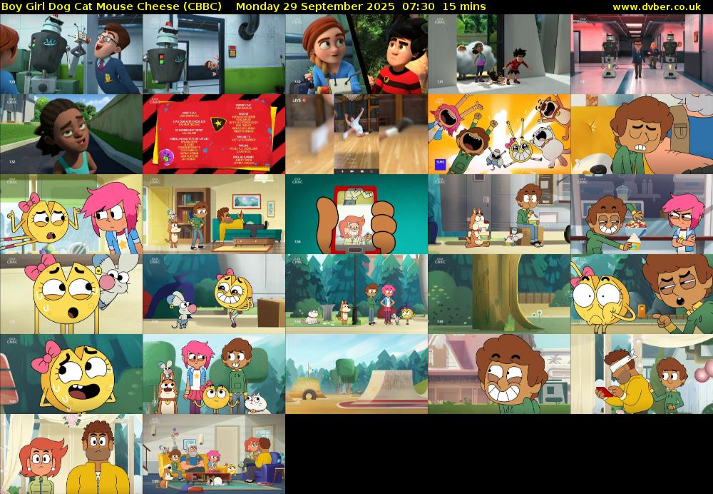 Boy Girl Dog Cat Mouse Cheese (CBBC) Monday 29 September 2025 07:30 - 07:45