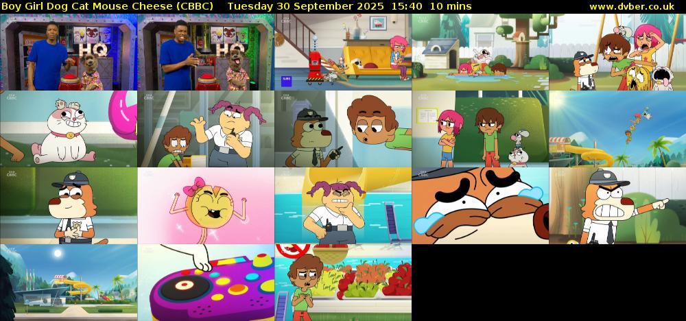 Boy Girl Dog Cat Mouse Cheese (CBBC) Tuesday 30 September 2025 15:40 - 15:50