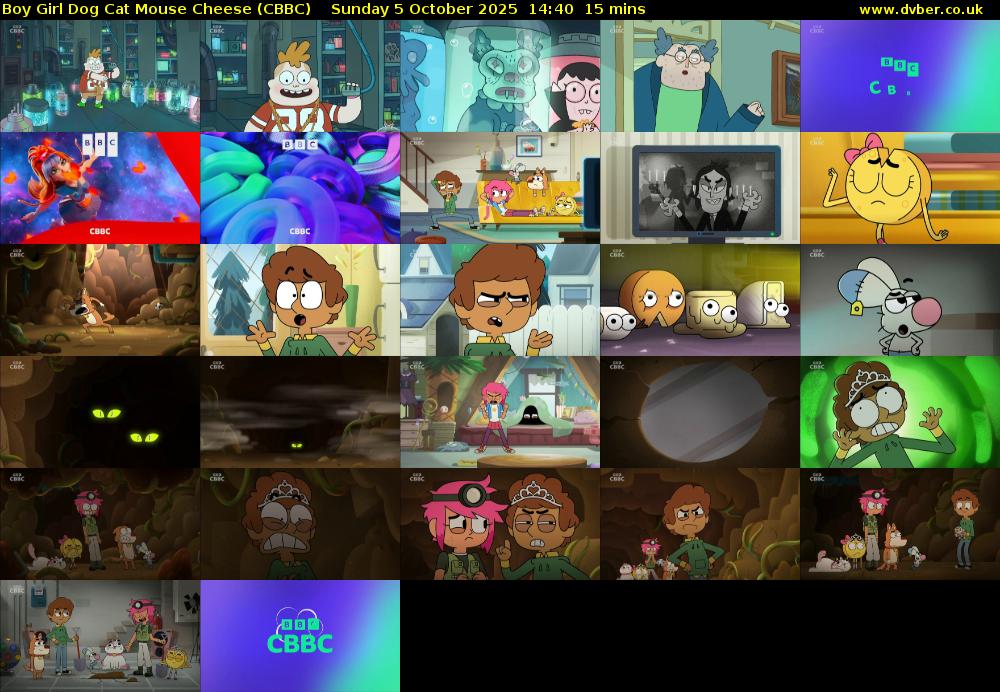 Boy Girl Dog Cat Mouse Cheese (CBBC) Sunday 5 October 2025 14:40 - 14:55