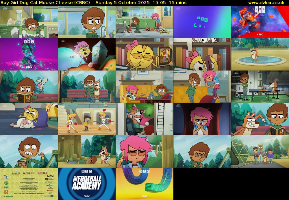 Boy Girl Dog Cat Mouse Cheese (CBBC) Sunday 5 October 2025 15:05 - 15:20