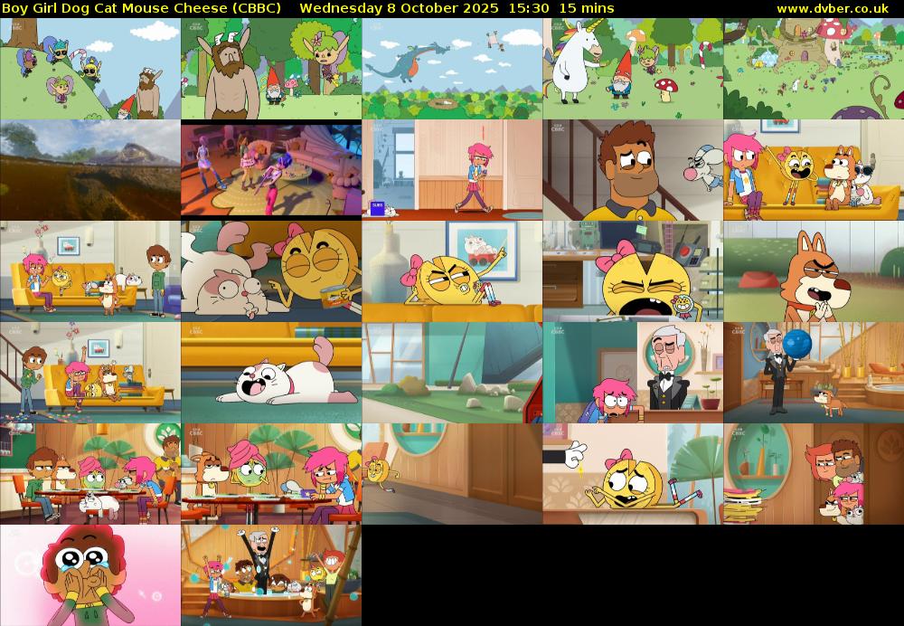 Boy Girl Dog Cat Mouse Cheese (CBBC) Wednesday 8 October 2025 15:30 - 15:45