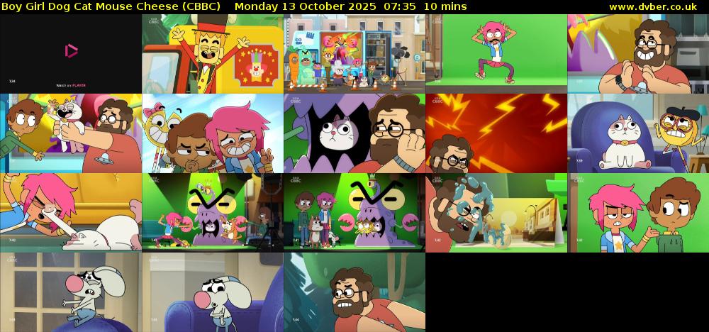Boy Girl Dog Cat Mouse Cheese (CBBC) Monday 13 October 2025 07:35 - 07:45
