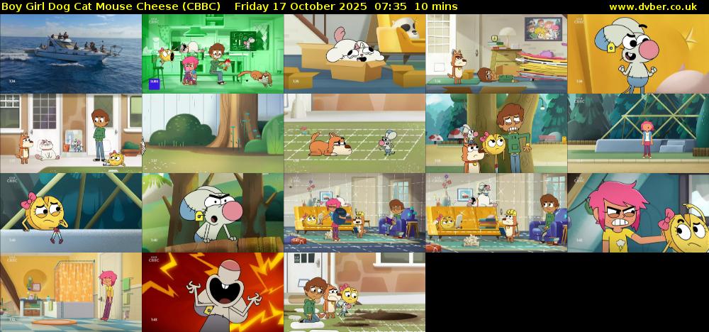 Boy Girl Dog Cat Mouse Cheese (CBBC) Friday 17 October 2025 07:35 - 07:45