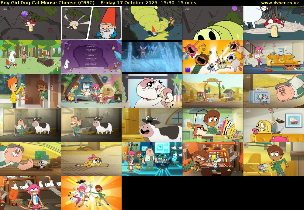 Boy Girl Dog Cat Mouse Cheese (CBBC) Friday 17 October 2025 15:30 - 15:45