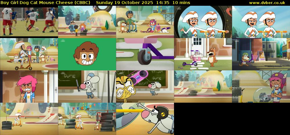 Boy Girl Dog Cat Mouse Cheese (CBBC) Sunday 19 October 2025 14:35 - 14:45