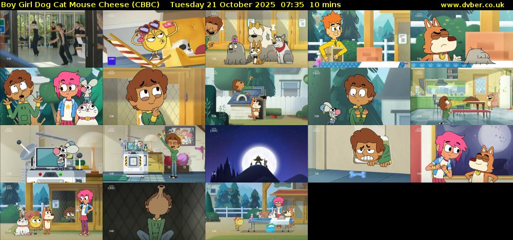 Boy Girl Dog Cat Mouse Cheese (CBBC) Tuesday 21 October 2025 07:35 - 07:45
