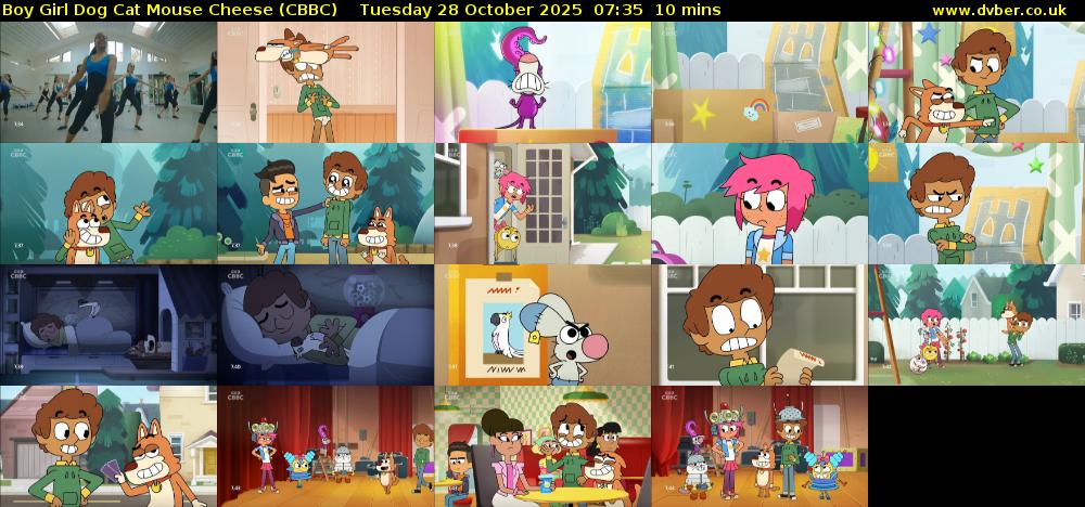 Boy Girl Dog Cat Mouse Cheese (CBBC) Tuesday 28 October 2025 07:35 - 07:45