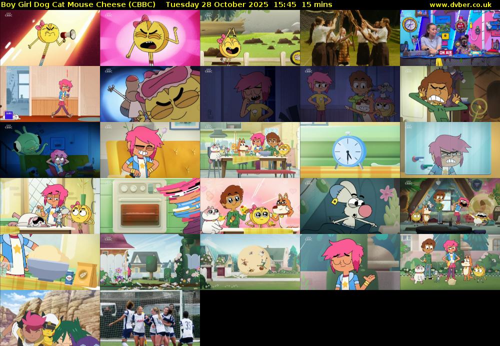 Boy Girl Dog Cat Mouse Cheese (CBBC) Tuesday 28 October 2025 15:45 - 16:00