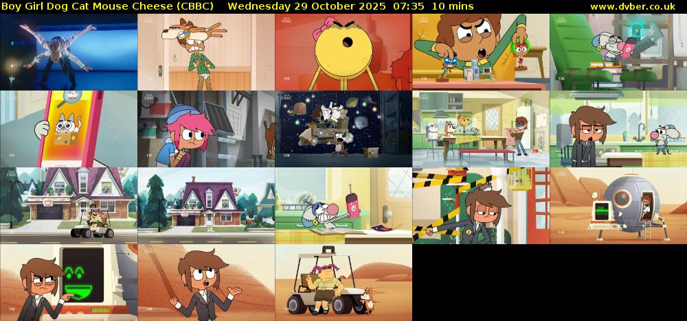 Boy Girl Dog Cat Mouse Cheese (CBBC) Wednesday 29 October 2025 07:35 - 07:45