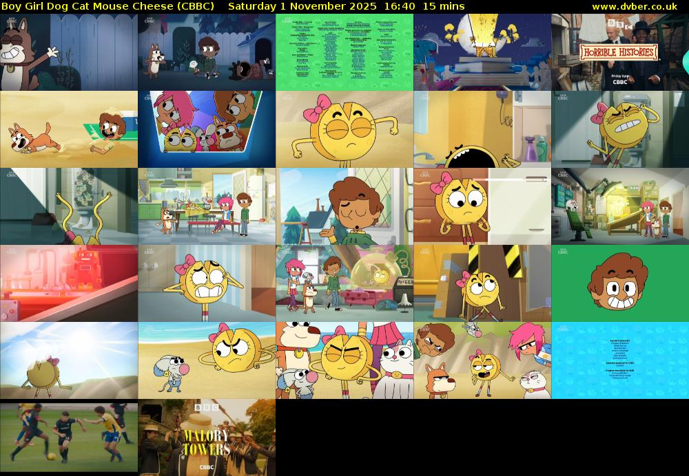 Boy Girl Dog Cat Mouse Cheese (CBBC) Saturday 1 November 2025 16:40 - 16:55