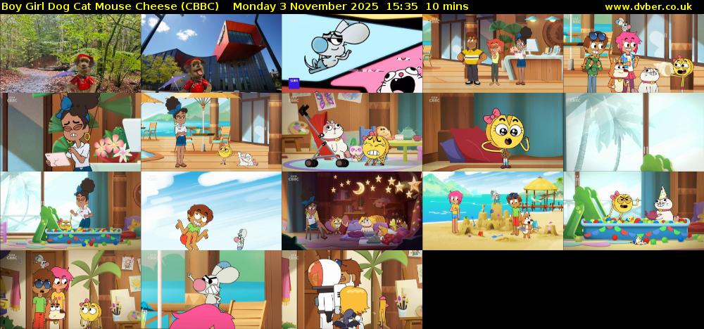 Boy Girl Dog Cat Mouse Cheese (CBBC) Monday 3 November 2025 15:35 - 15:45