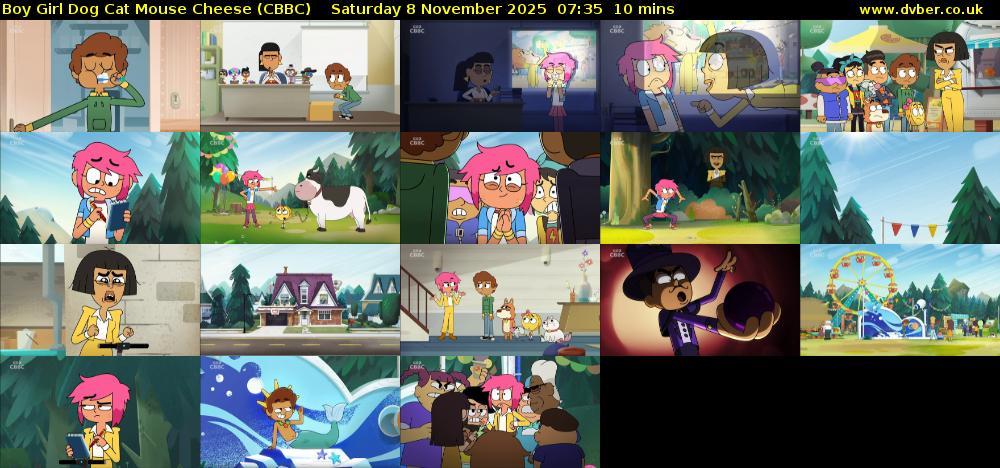 Boy Girl Dog Cat Mouse Cheese (CBBC) Saturday 8 November 2025 07:35 - 07:45