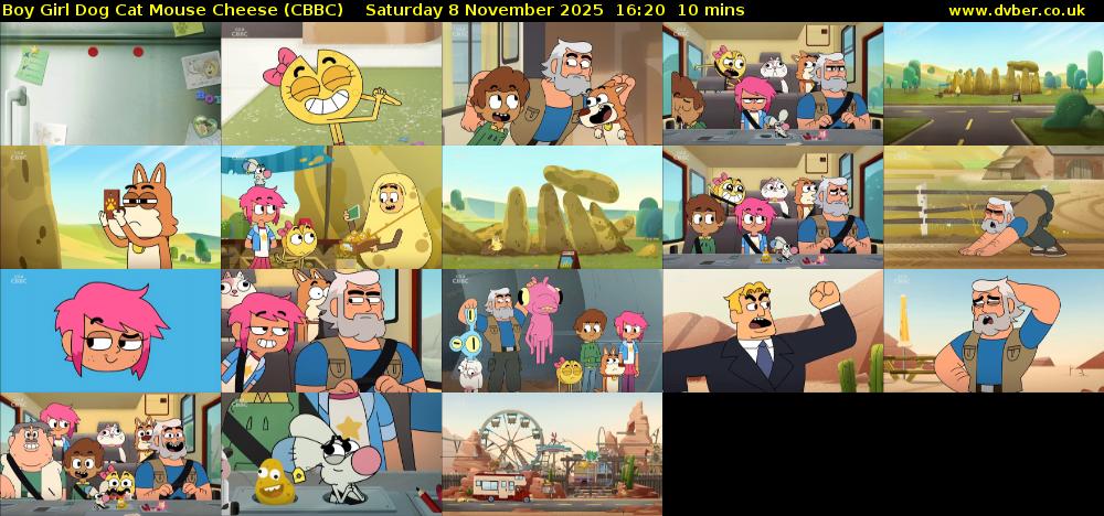 Boy Girl Dog Cat Mouse Cheese (CBBC) Saturday 8 November 2025 16:20 - 16:30