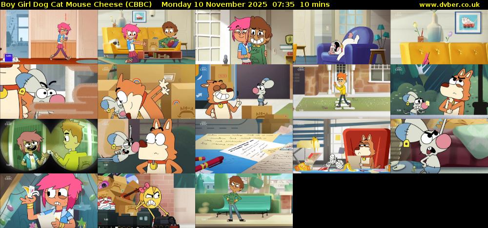 Boy Girl Dog Cat Mouse Cheese (CBBC) Monday 10 November 2025 07:35 - 07:45