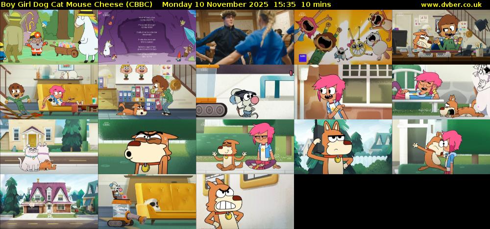 Boy Girl Dog Cat Mouse Cheese (CBBC) Monday 10 November 2025 15:35 - 15:45