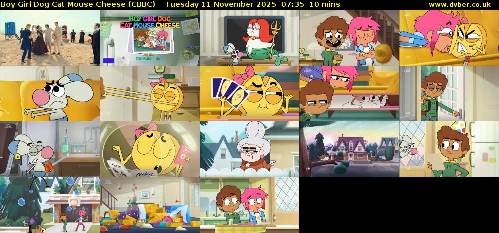 Boy Girl Dog Cat Mouse Cheese (CBBC) Tuesday 11 November 2025 07:35 - 07:45