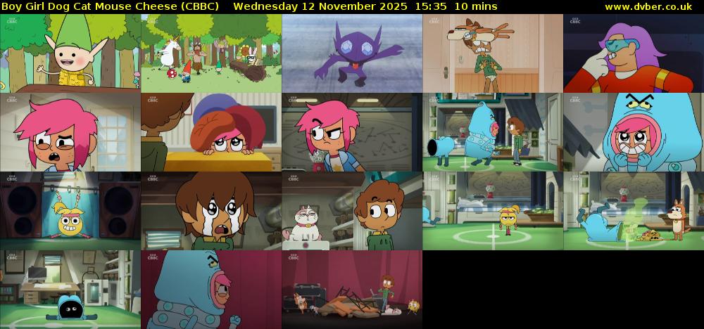 Boy Girl Dog Cat Mouse Cheese (CBBC) Wednesday 12 November 2025 15:35 - 15:45