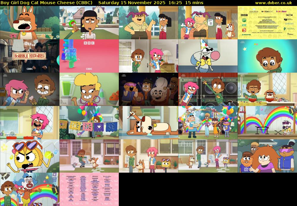 Boy Girl Dog Cat Mouse Cheese (CBBC) Saturday 15 November 2025 16:25 - 16:40