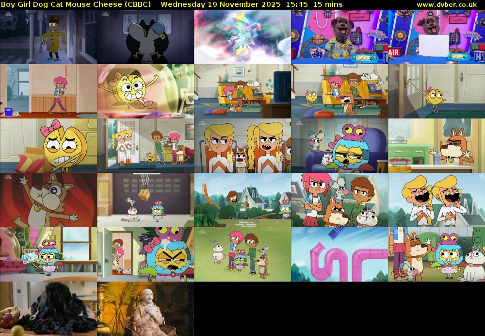 Boy Girl Dog Cat Mouse Cheese (CBBC) Wednesday 19 November 2025 15:45 - 16:00