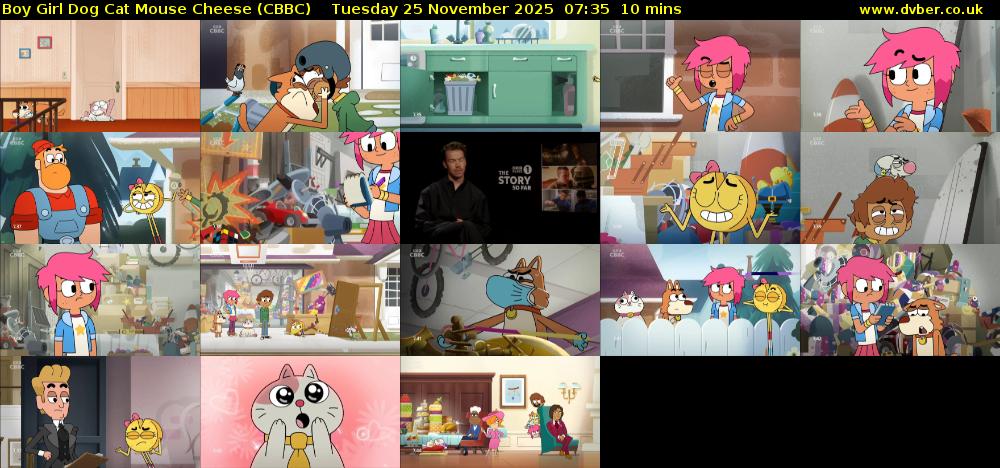 Boy Girl Dog Cat Mouse Cheese (CBBC) Tuesday 25 November 2025 07:35 - 07:45