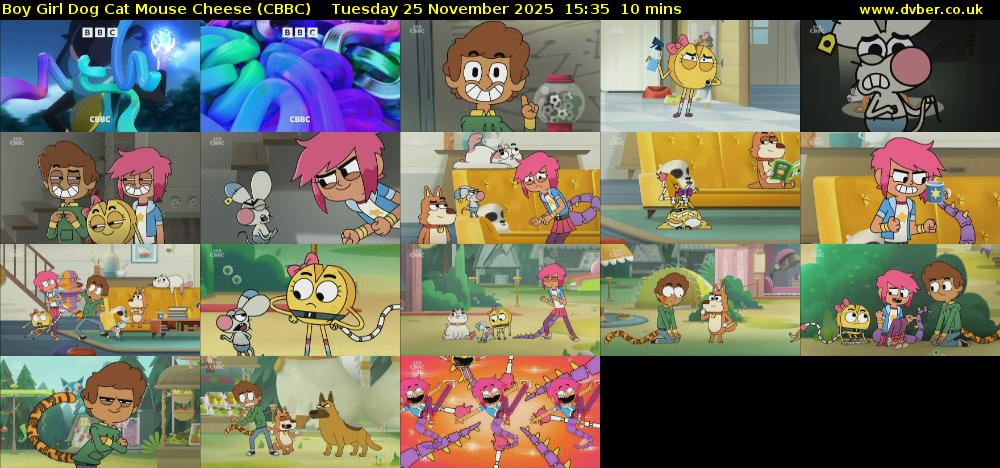 Boy Girl Dog Cat Mouse Cheese (CBBC) Tuesday 25 November 2025 15:35 - 15:45