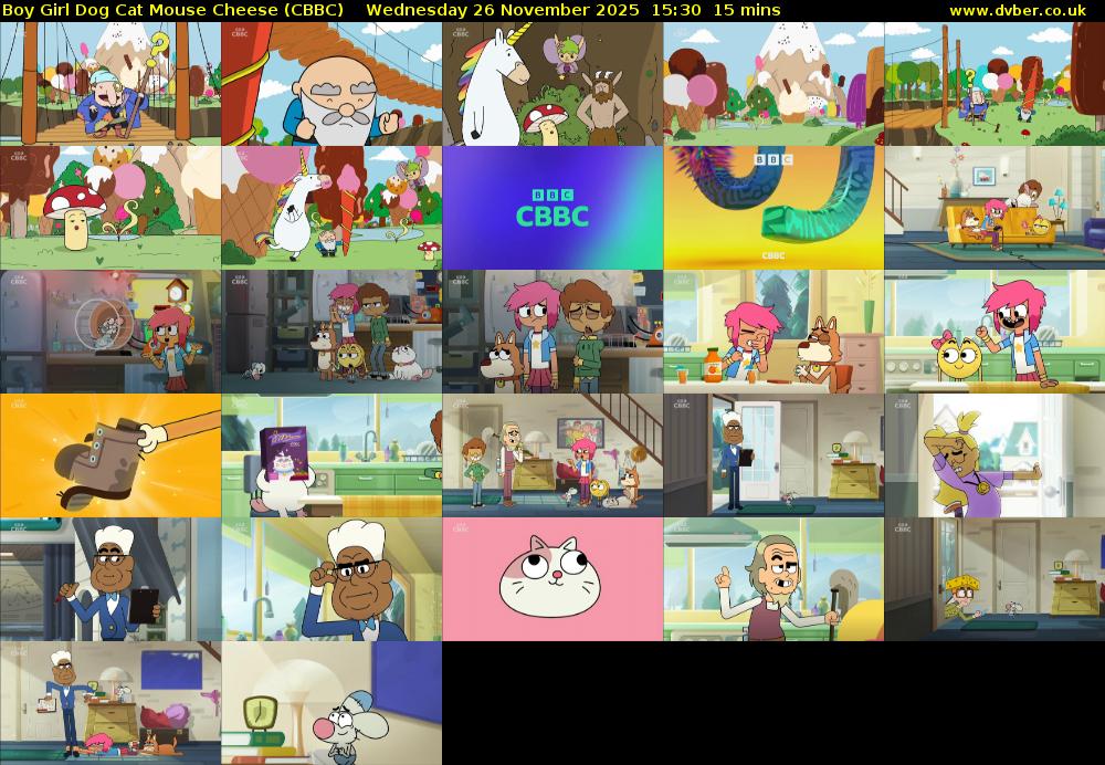 Boy Girl Dog Cat Mouse Cheese (CBBC) Wednesday 26 November 2025 15:30 - 15:45