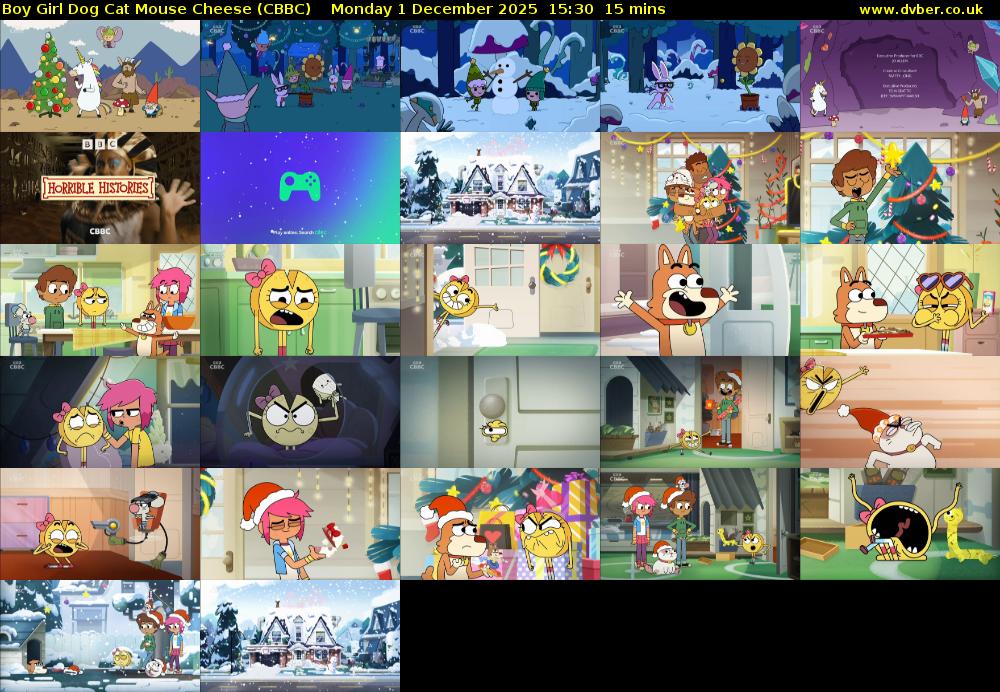 Boy Girl Dog Cat Mouse Cheese (CBBC) Monday 1 December 2025 15:30 - 15:45