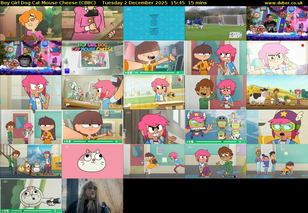 Boy Girl Dog Cat Mouse Cheese (CBBC) Tuesday 2 December 2025 15:45 - 16:00