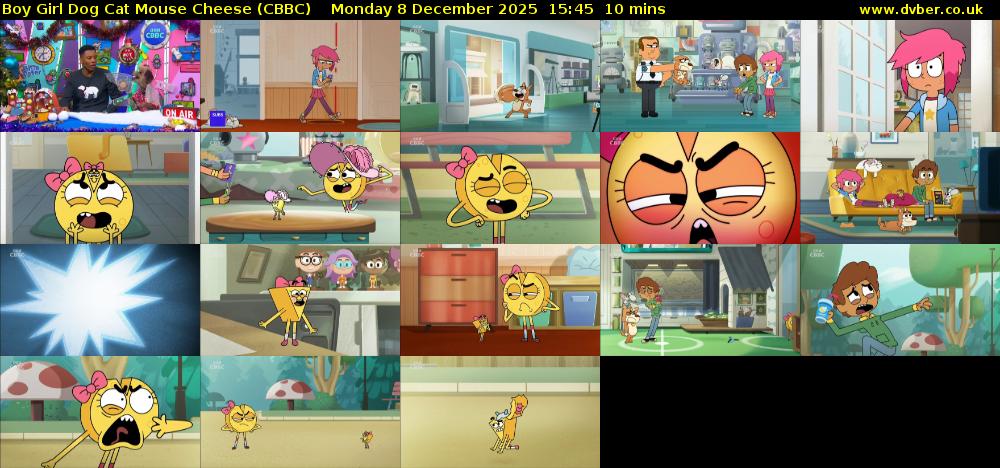 Boy Girl Dog Cat Mouse Cheese (CBBC) Monday 8 December 2025 15:45 - 15:55
