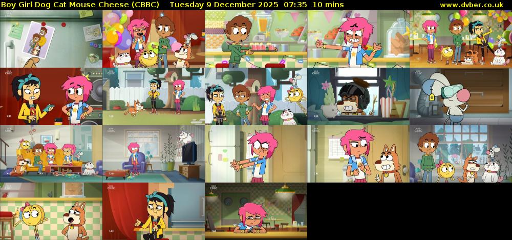 Boy Girl Dog Cat Mouse Cheese (CBBC) Tuesday 9 December 2025 07:35 - 07:45