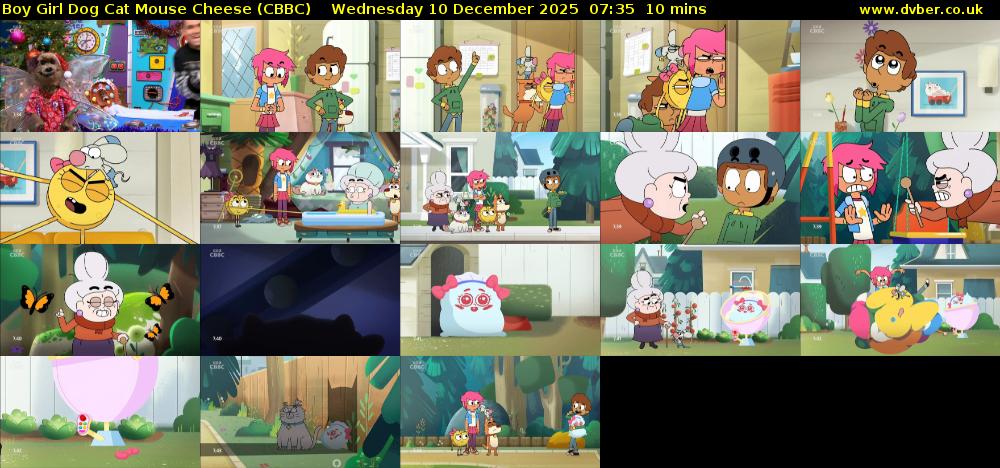 Boy Girl Dog Cat Mouse Cheese (CBBC) Wednesday 10 December 2025 07:35 - 07:45