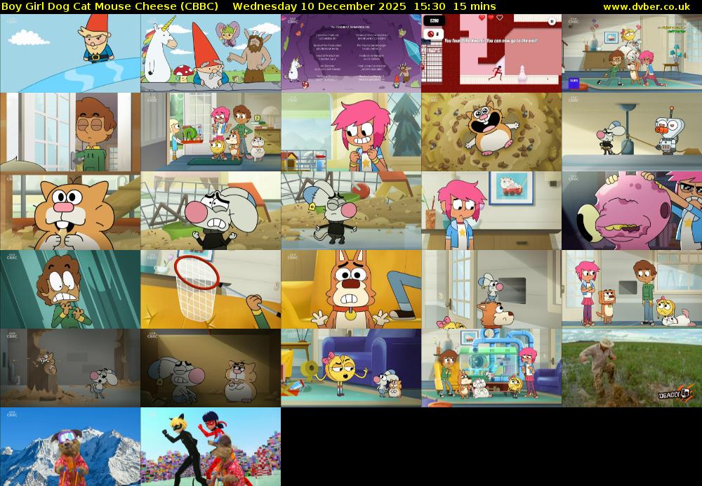 Boy Girl Dog Cat Mouse Cheese (CBBC) Wednesday 10 December 2025 15:30 - 15:45