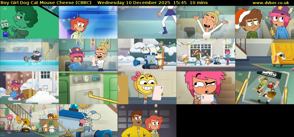 Boy Girl Dog Cat Mouse Cheese (CBBC) Wednesday 10 December 2025 15:45 - 15:55