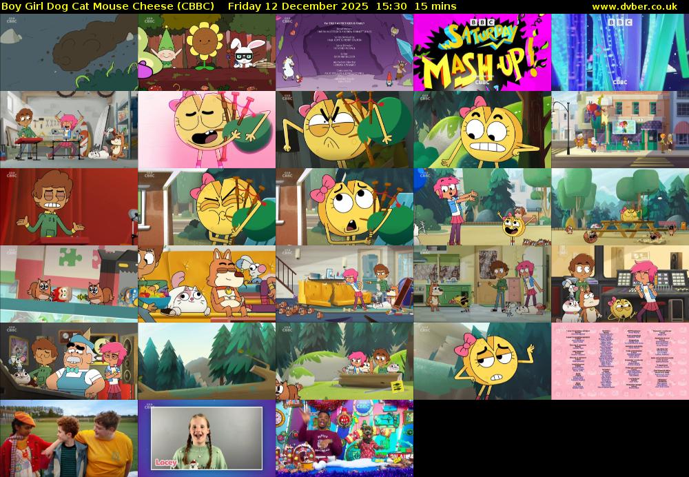 Boy Girl Dog Cat Mouse Cheese (CBBC) Friday 12 December 2025 15:30 - 15:45