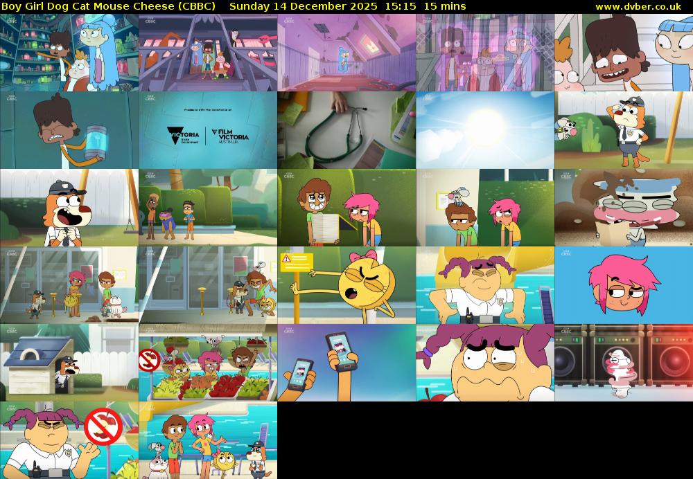 Boy Girl Dog Cat Mouse Cheese (CBBC) Sunday 14 December 2025 15:15 - 15:30