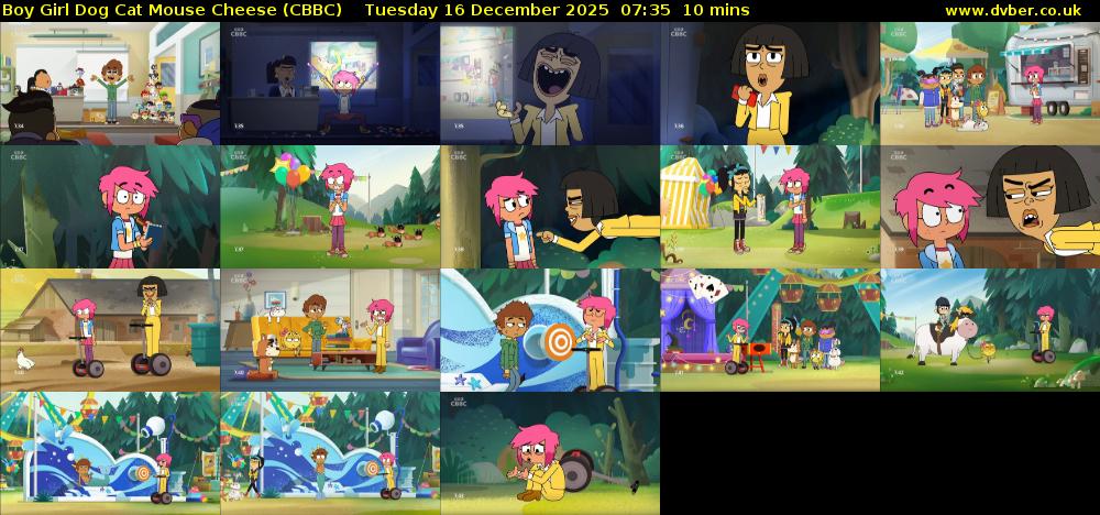 Boy Girl Dog Cat Mouse Cheese (CBBC) Tuesday 16 December 2025 07:35 - 07:45