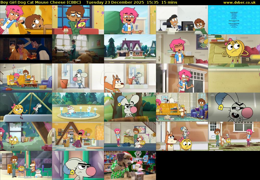 Boy Girl Dog Cat Mouse Cheese (CBBC) Tuesday 23 December 2025 15:35 - 15:50