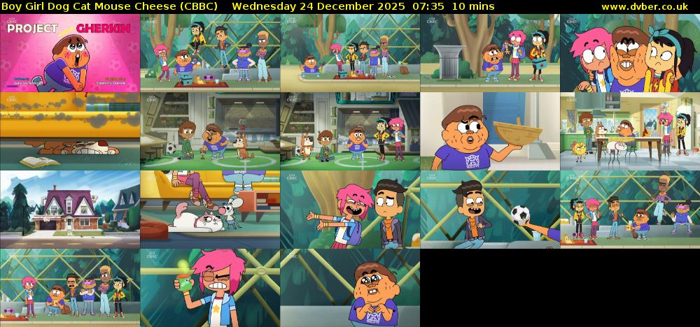 Boy Girl Dog Cat Mouse Cheese (CBBC) Wednesday 24 December 2025 07:35 - 07:45