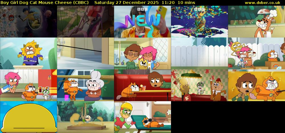 Boy Girl Dog Cat Mouse Cheese (CBBC) Saturday 27 December 2025 11:20 - 11:30