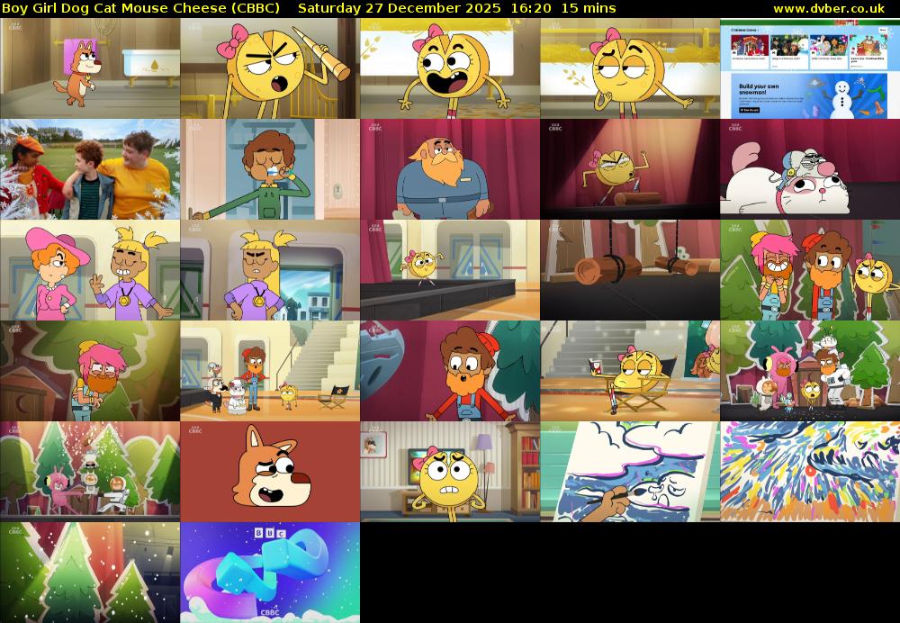 Boy Girl Dog Cat Mouse Cheese (CBBC) Saturday 27 December 2025 16:20 - 16:35