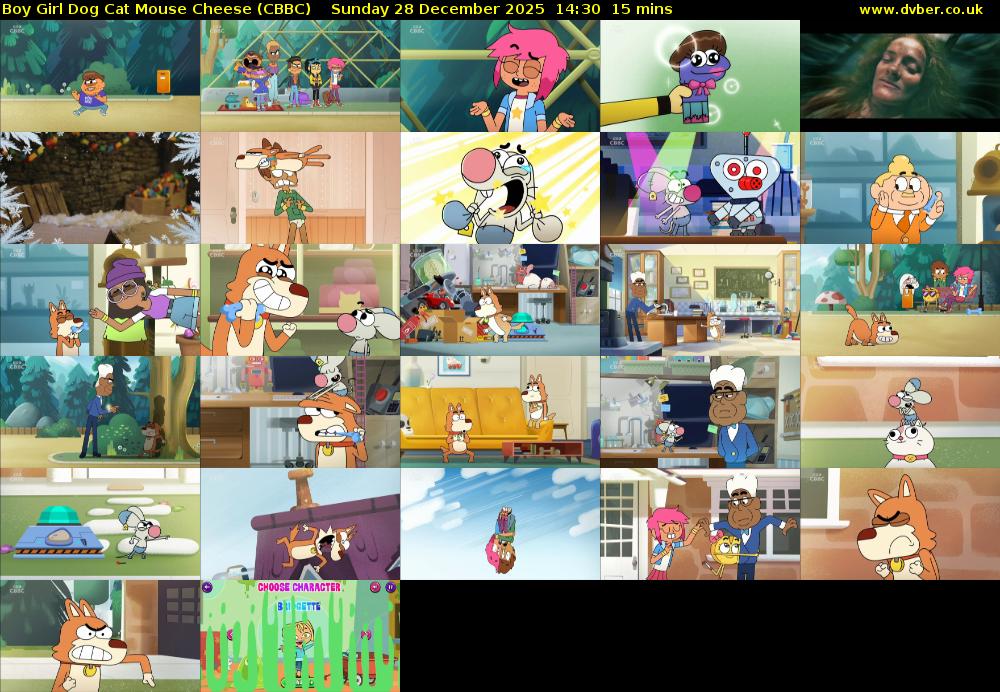 Boy Girl Dog Cat Mouse Cheese (CBBC) Sunday 28 December 2025 14:30 - 14:45