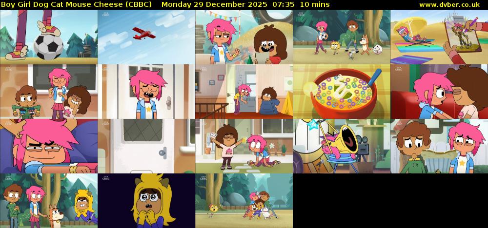 Boy Girl Dog Cat Mouse Cheese (CBBC) Monday 29 December 2025 07:35 - 07:45